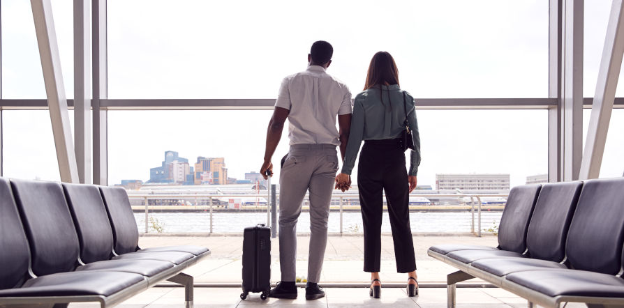 couple in the airport